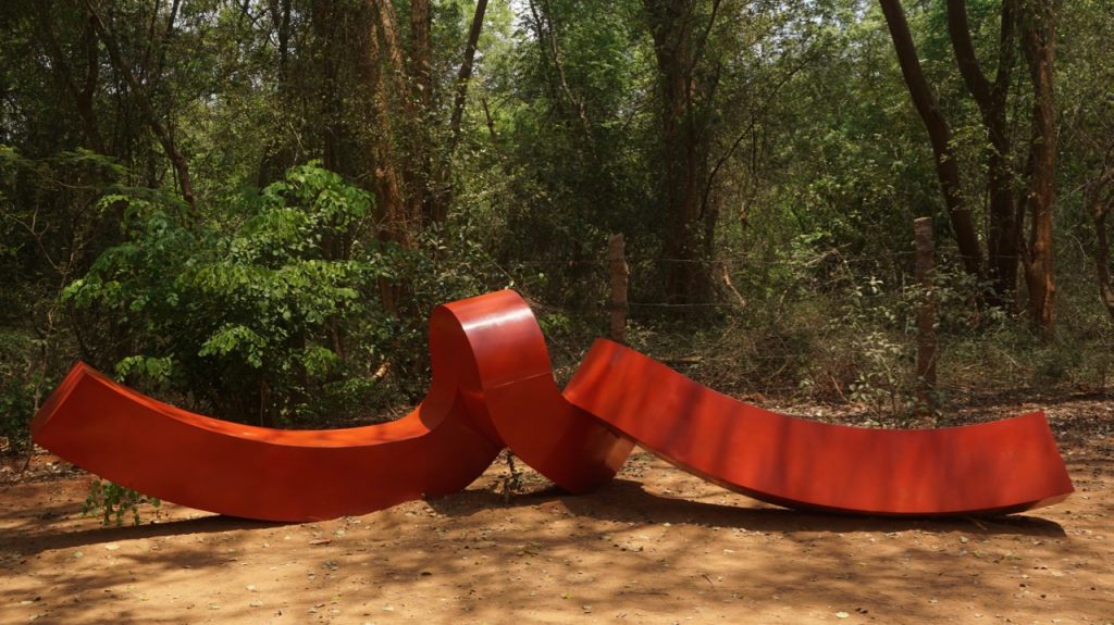 One of the art installations en route to Matrimandir.