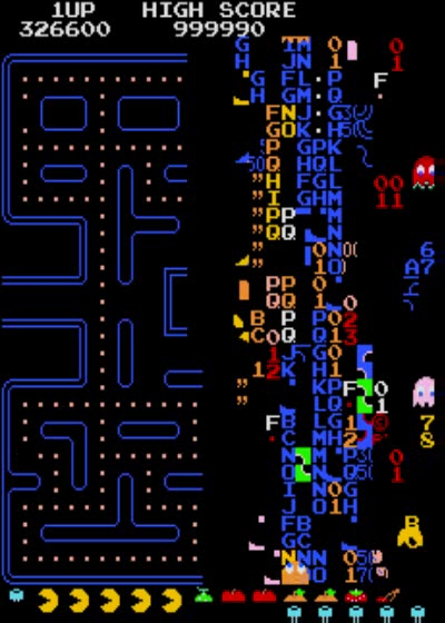 This is how the original Pac-Man ends - with an integer overflow.