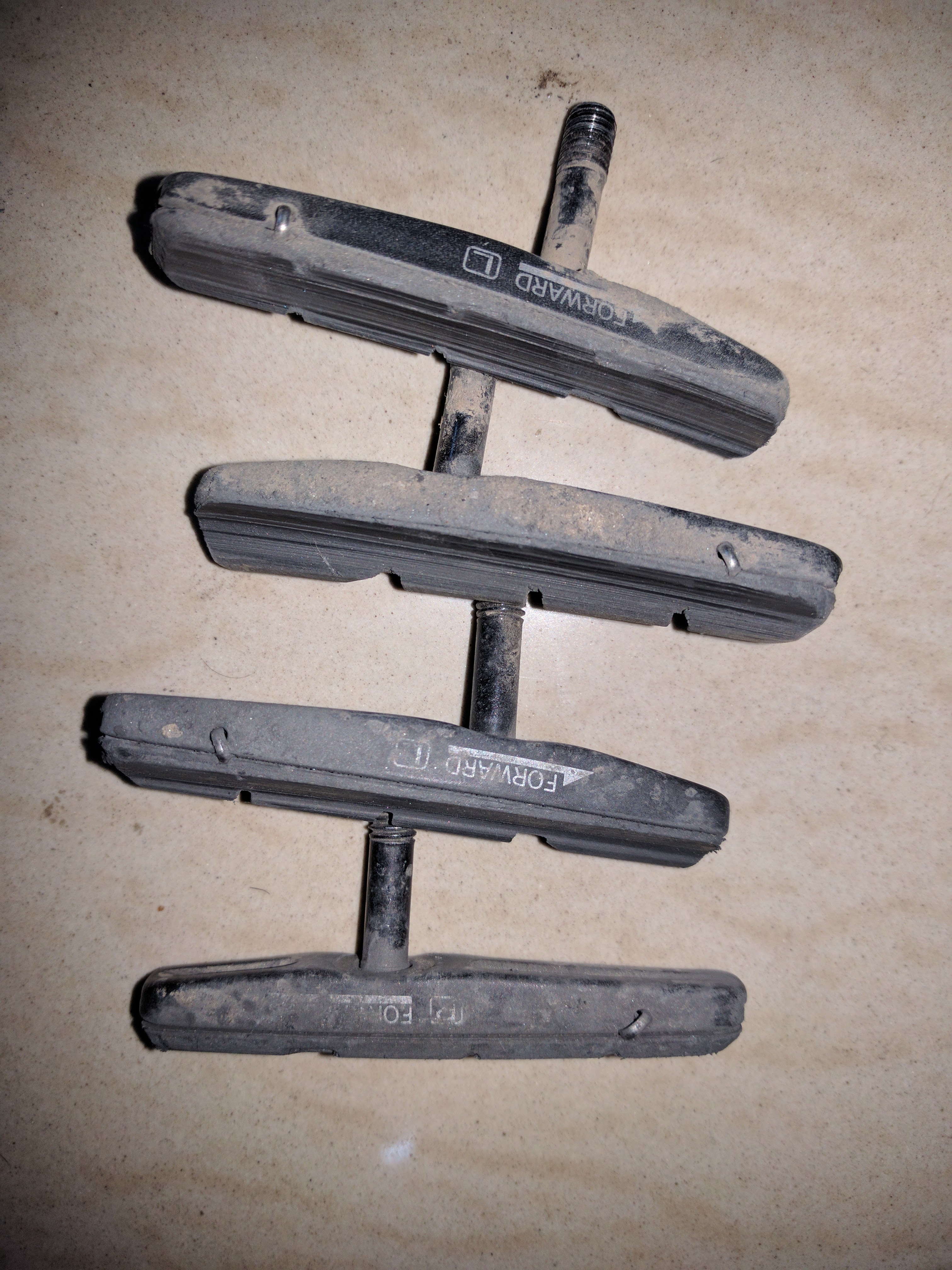 Some of them were not even aligned properly with the rim. This must have happened over the years, while I did not pay any attention to them.