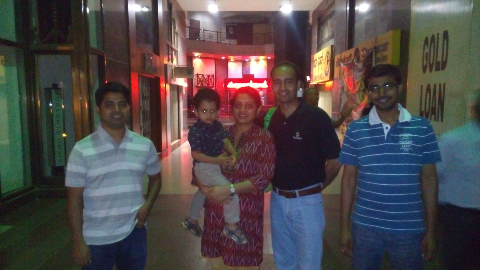 We pose for a photograph. A passerby who was definitely not a professional photographer took this snap.