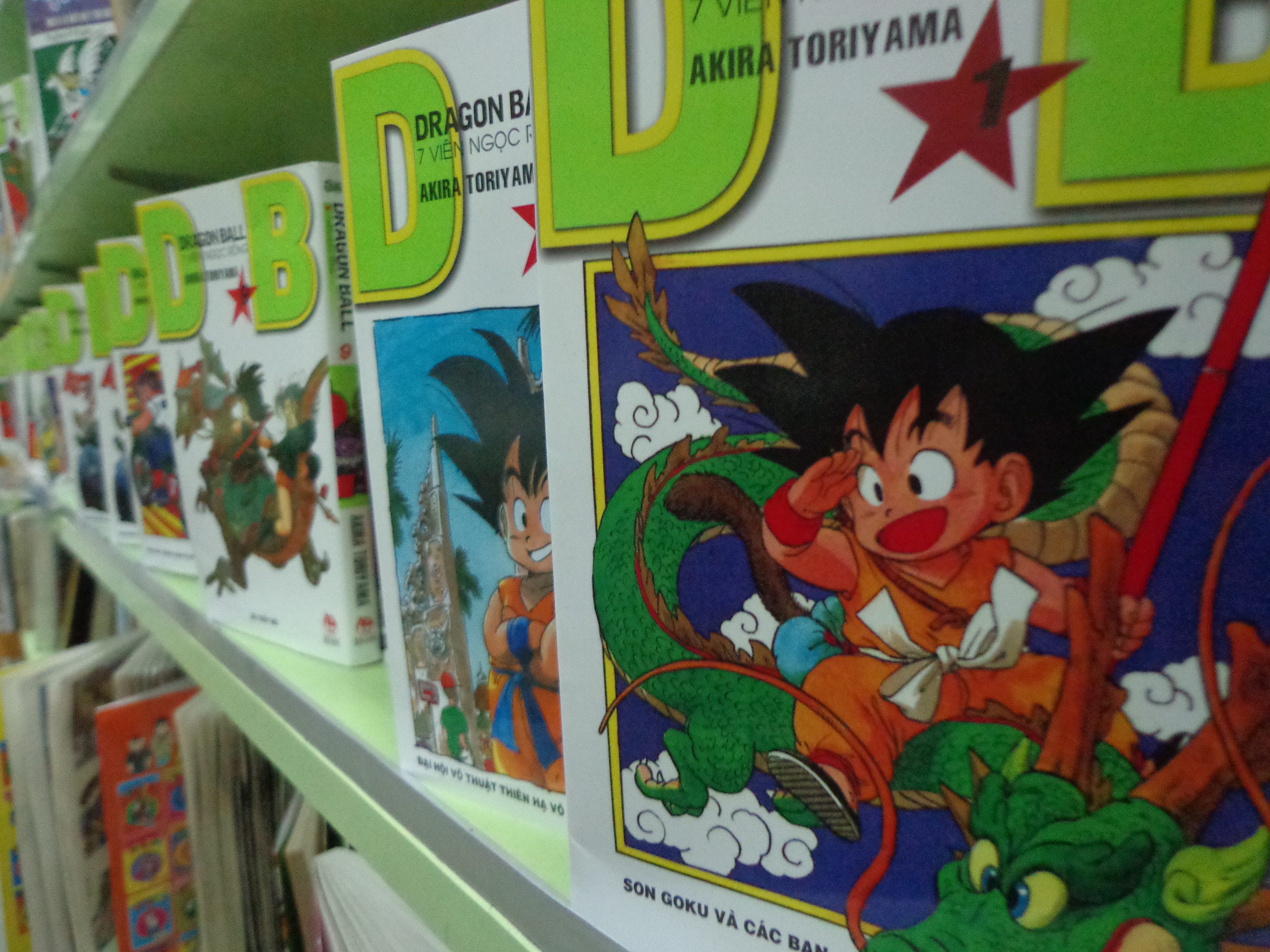 An entire aisle was dedicated to Dragon Ball. I bought the first volume in Vietnamese.