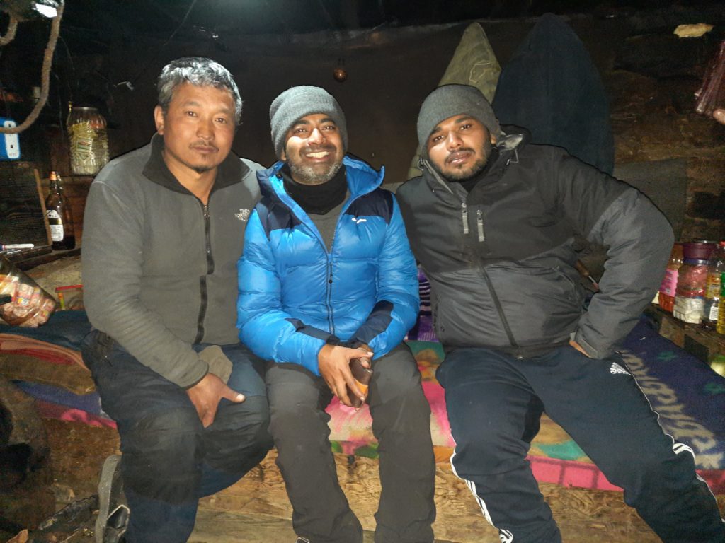 Rajdeep and me with Gopal Limbu.