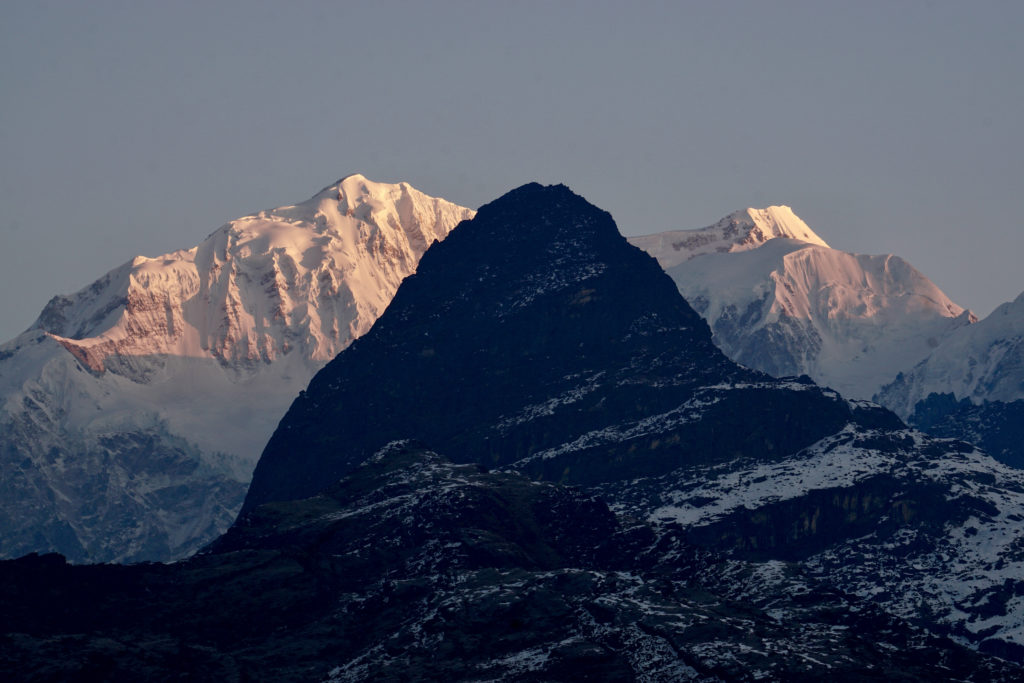 Black Kabru obscuring Kabru group.