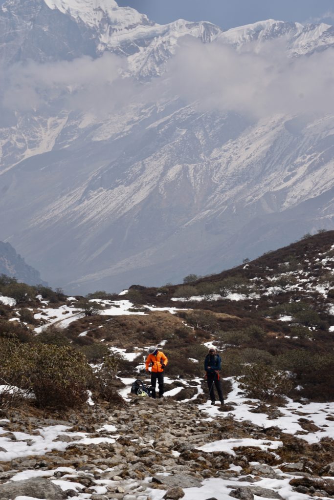 Mayank and Dipankar waiting for the group to catch up.