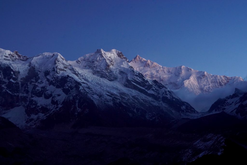 Kanchendzonga just before sunrise.