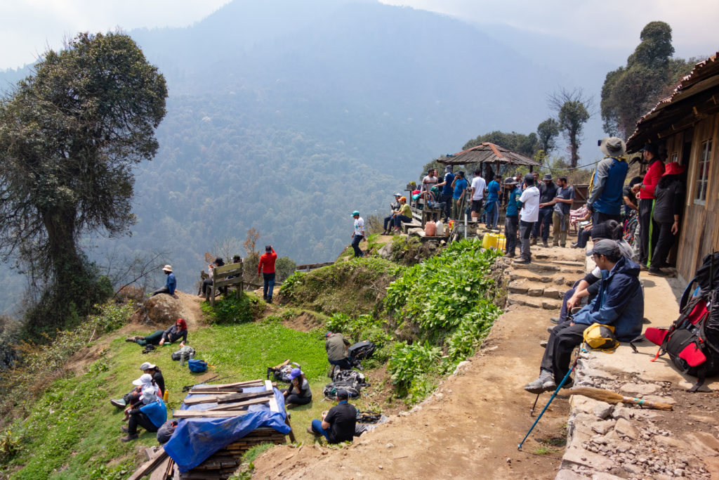 Trekker&rsquo;s from different groups stopped at the Bakhim. The canteen owner had a hard time keeping up with the orders. (Pic: Mayank)