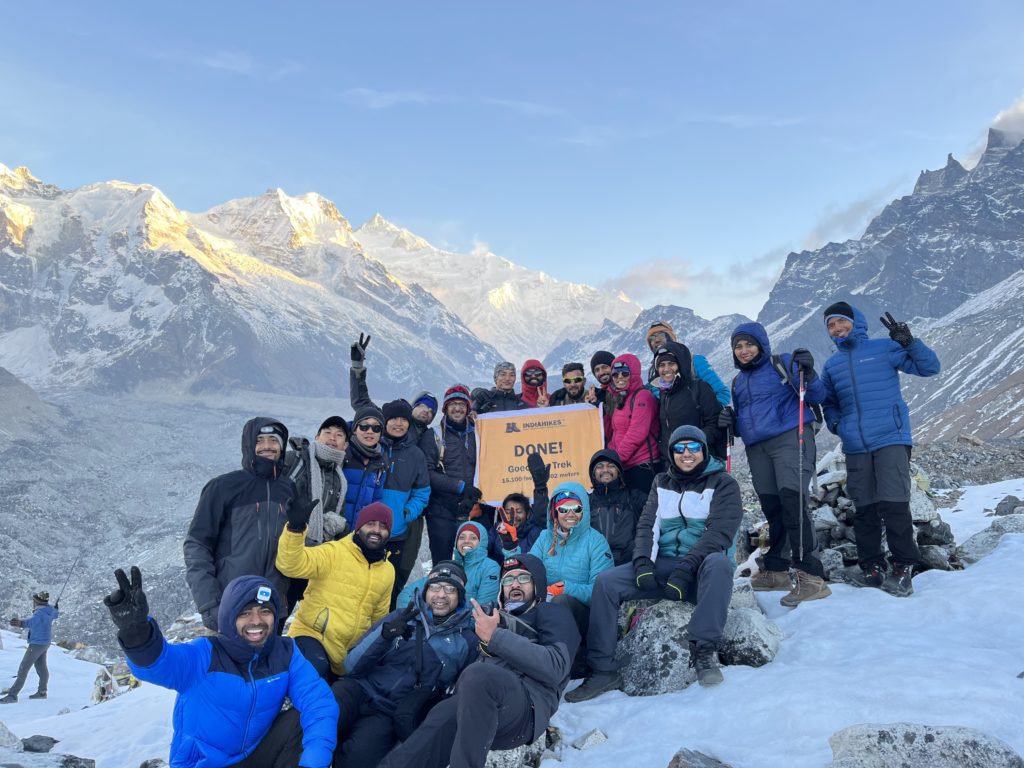 Posing with Kanchendzonga in the background. (Pic: Shankar)