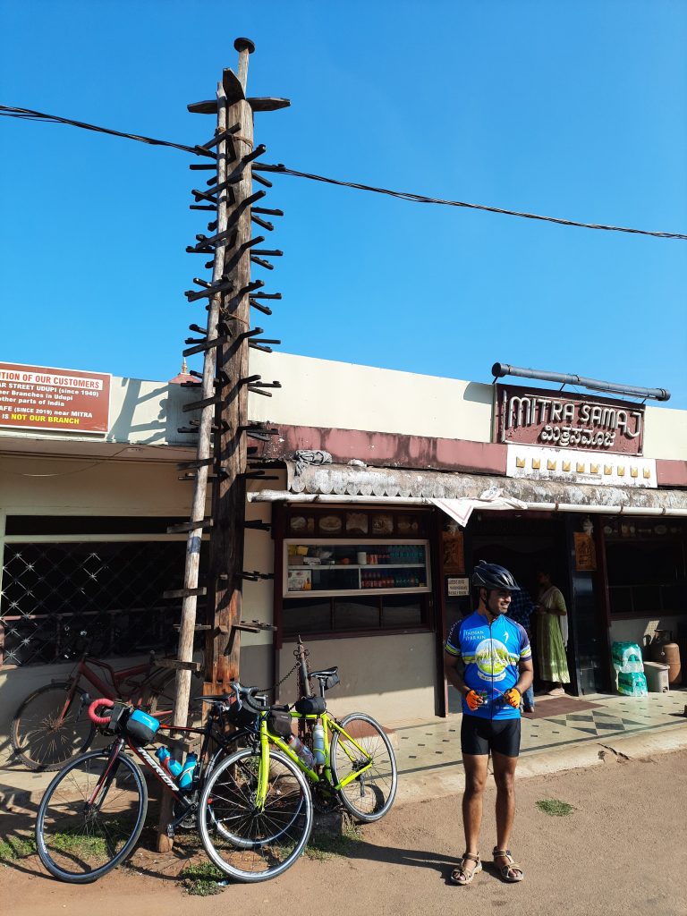 In front of Mitra Samaj after having our breakfast.